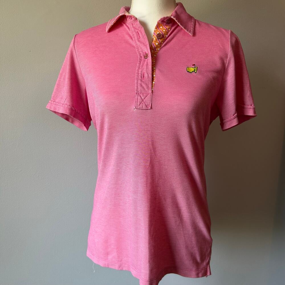 Magnolia Lane Augusta Masters Pink Polo Shirt Women’s Golf Size M